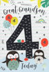Picture of FOR A WONDERFUL GREAT GRANDSON 4TH TODAY CARD